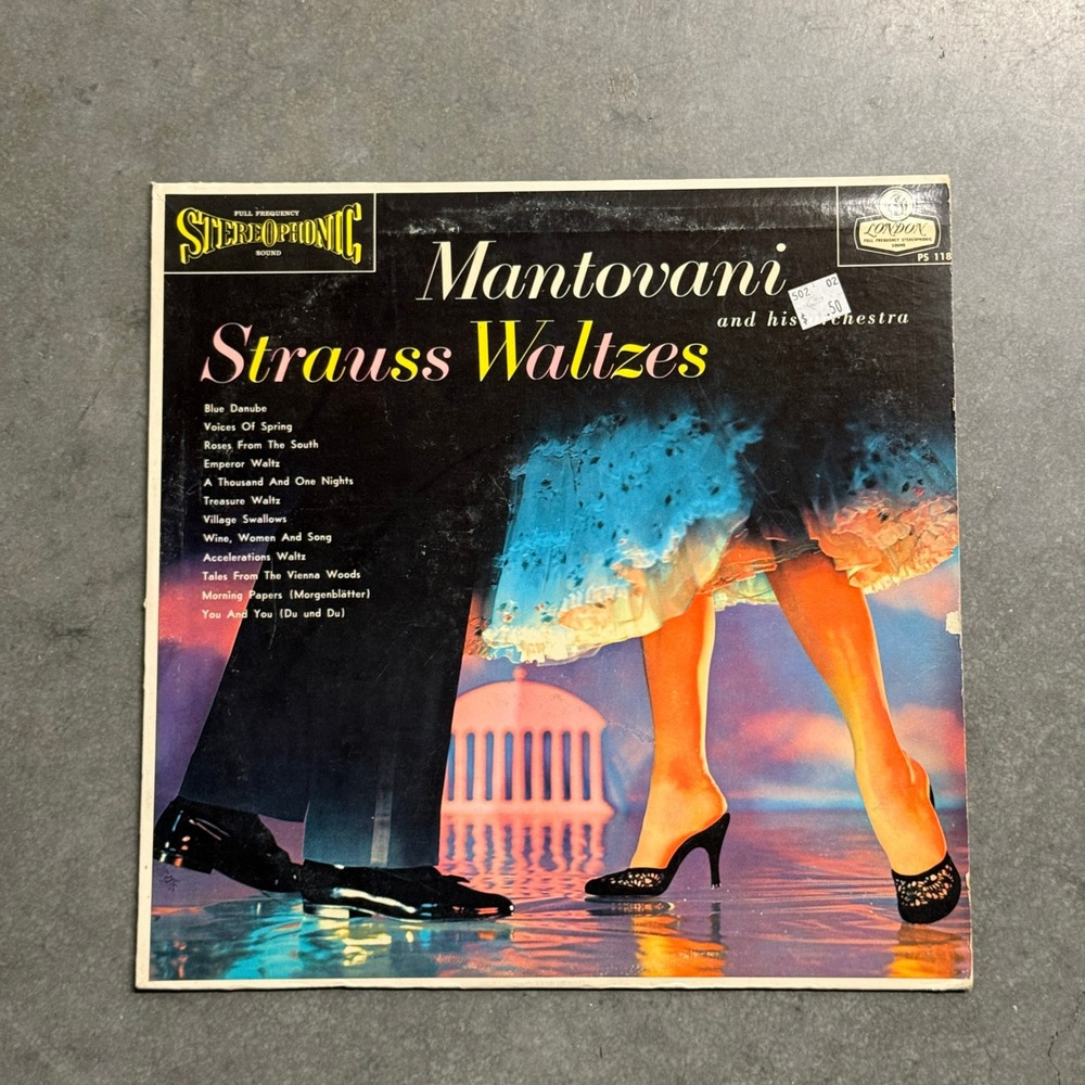 Mantovani Strauss Waltzes Vinyl LP London fffr Stereophonic PS 118 England